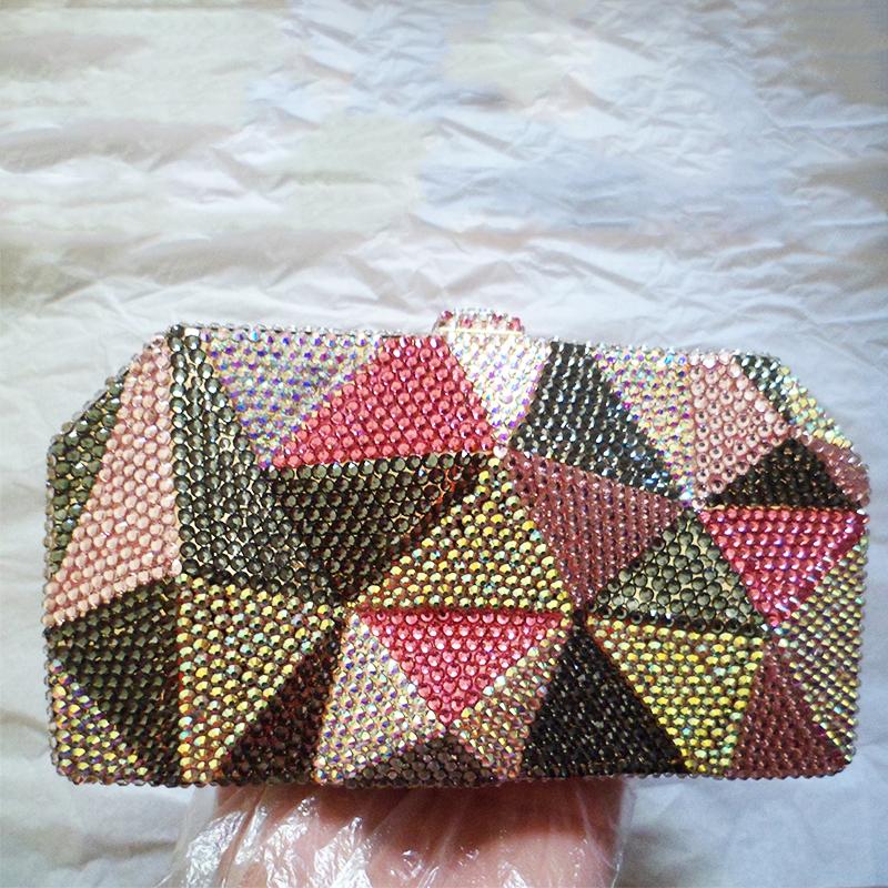 Yellow/Green/Blue Multicolored Diamond Evening Clutch Bags WHTUOHENG Women’s Crystal Rhinestone Wedding Handbag Party Purse