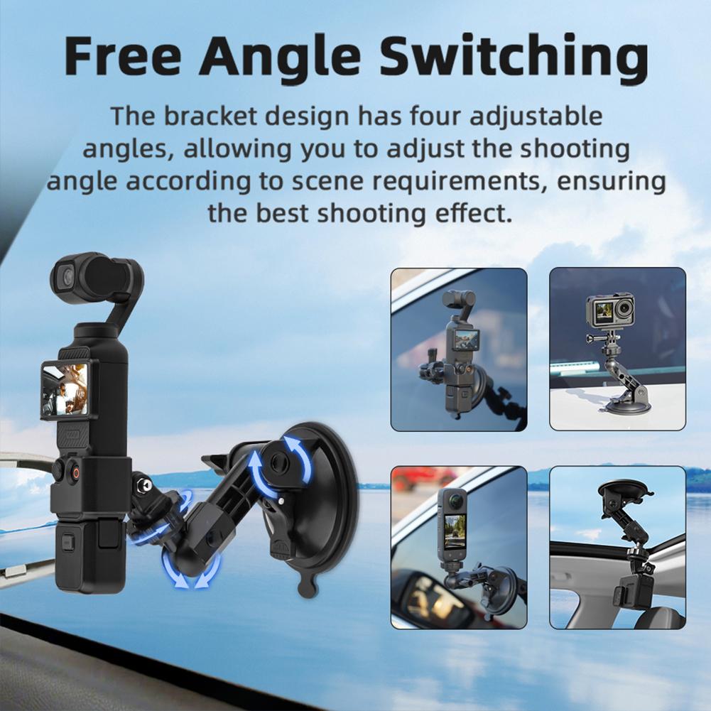 

Для автомобильного крепления DJI Osmo Pocket 3 - держатель кронштейна расширения с присоской для экшн-камеры GoPro Hero Insta360