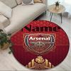 Benutzerdefinierter Name Personalisierter Arsenal F.C Druck Runder Teppich, Vielseitiger Heimdekorations-Teppich, für Spielzimmer, Wohnung, Balkon, Eingangsbereich, Flur Geschenk