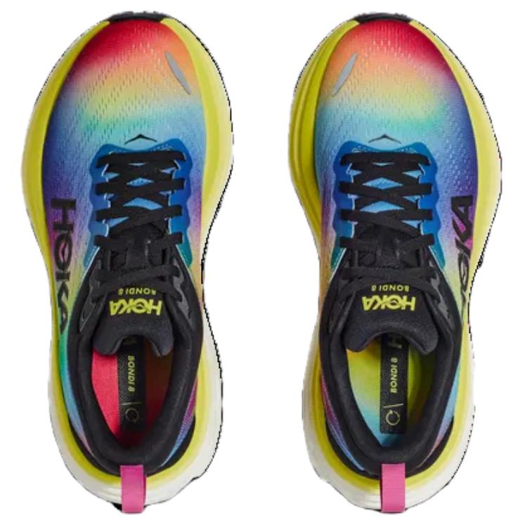 HOKA Bondi 8 Rainbow Men Sneakers Multi-Color Black 1123202-BKML