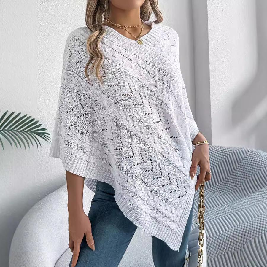 Autumn Winter Loose Knit Cable Knit Cardigan Coat for Women