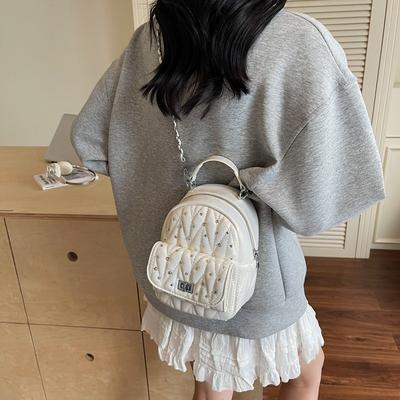 Rautenketten-Rucksack Damenmode Nischendesign Mini-Schulranzen Street-Trend Reiserucksack