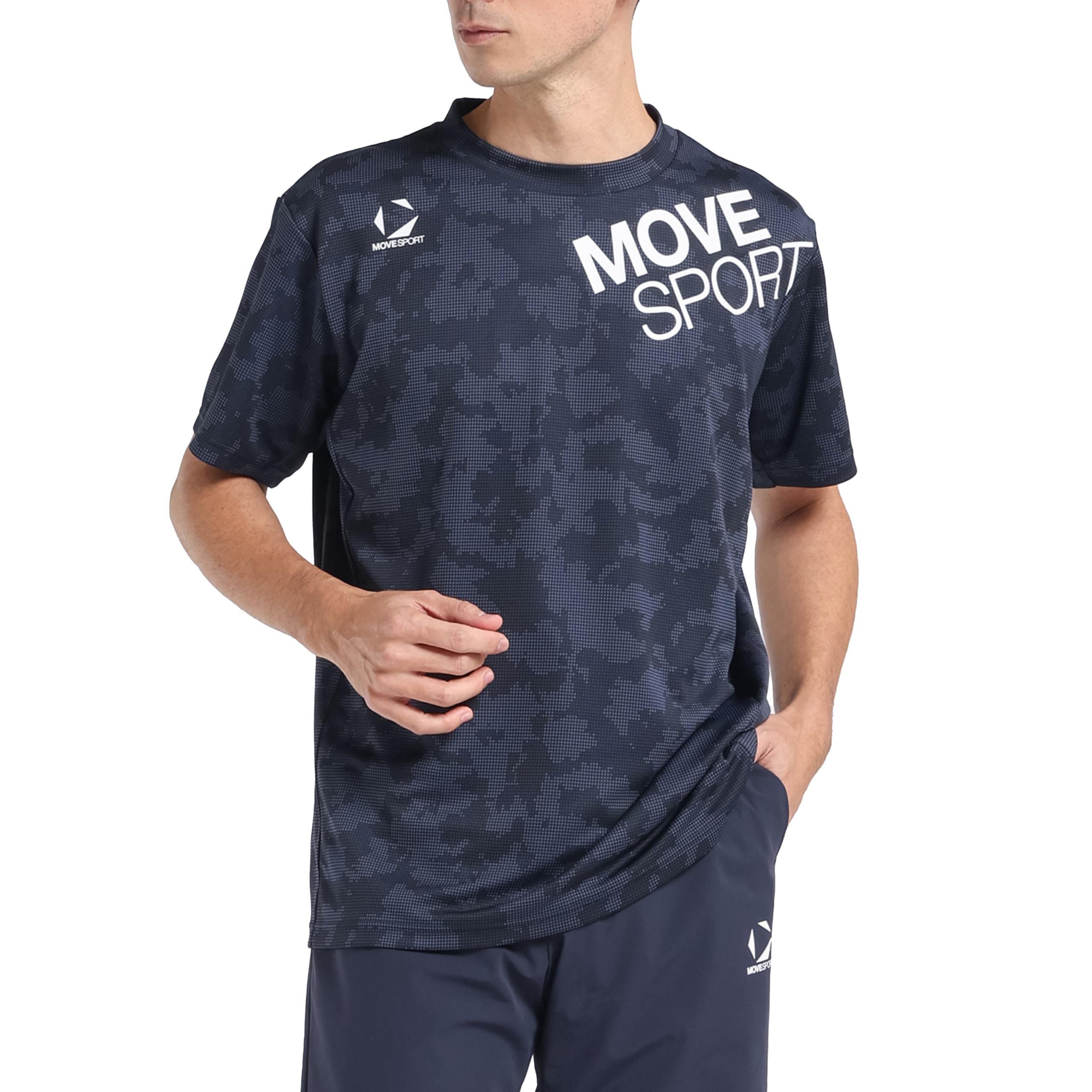 

Move Sports Short Sleeve UV Training NV00 Men s T-Shirt, DESCENTE, Protection, Sweat-Wicking, Quick-Drying, Stretch, Shirt, (ST5SHTZ3MB)