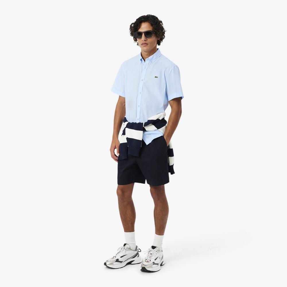 Lacoste Men's Light Poplin Short-Sleeved Shirt CH2312-56GT01