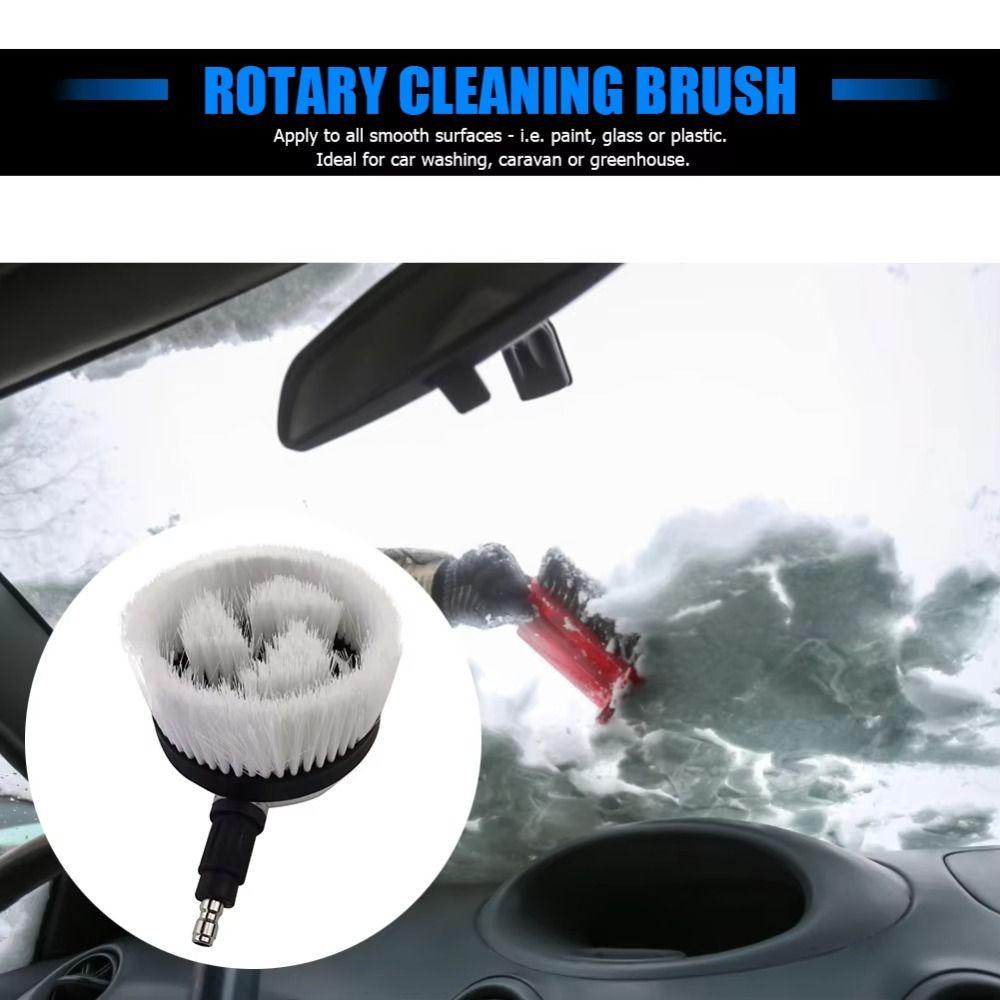 Fan-Shaped Design Rotary Wash Brush 360-Degrees Rotation Car Pressure Washer Brush  Car Cleaning