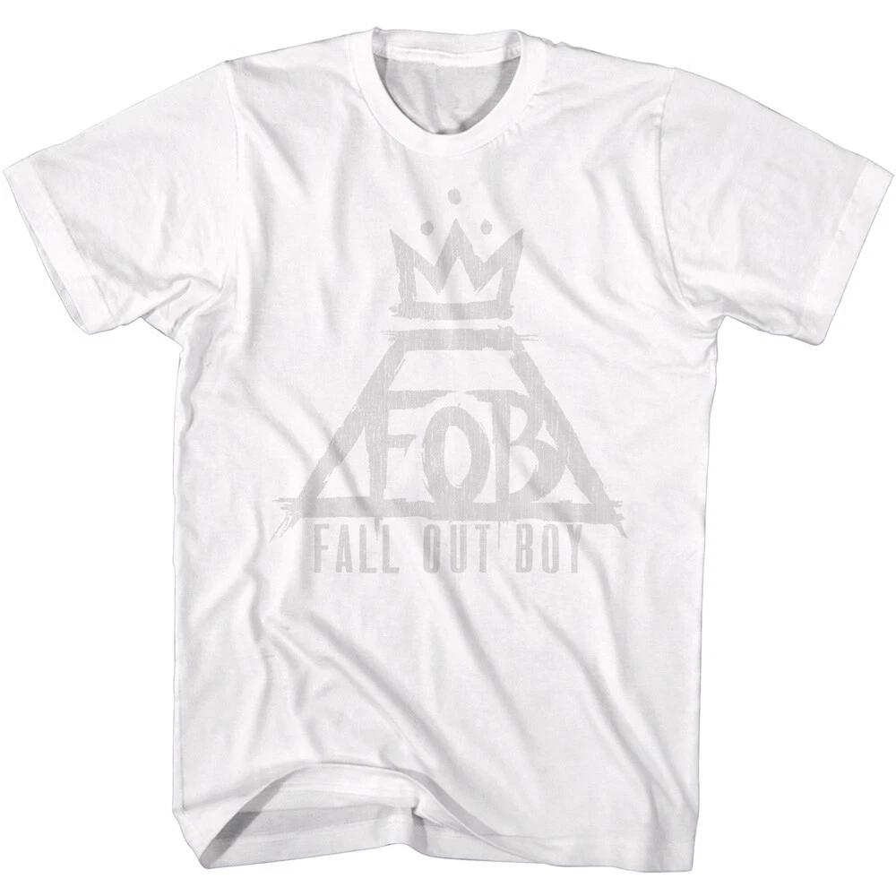 Fall Out Boy Triangle Crown Logo Men s T Shirt Rock Band Tour Concert Merch M