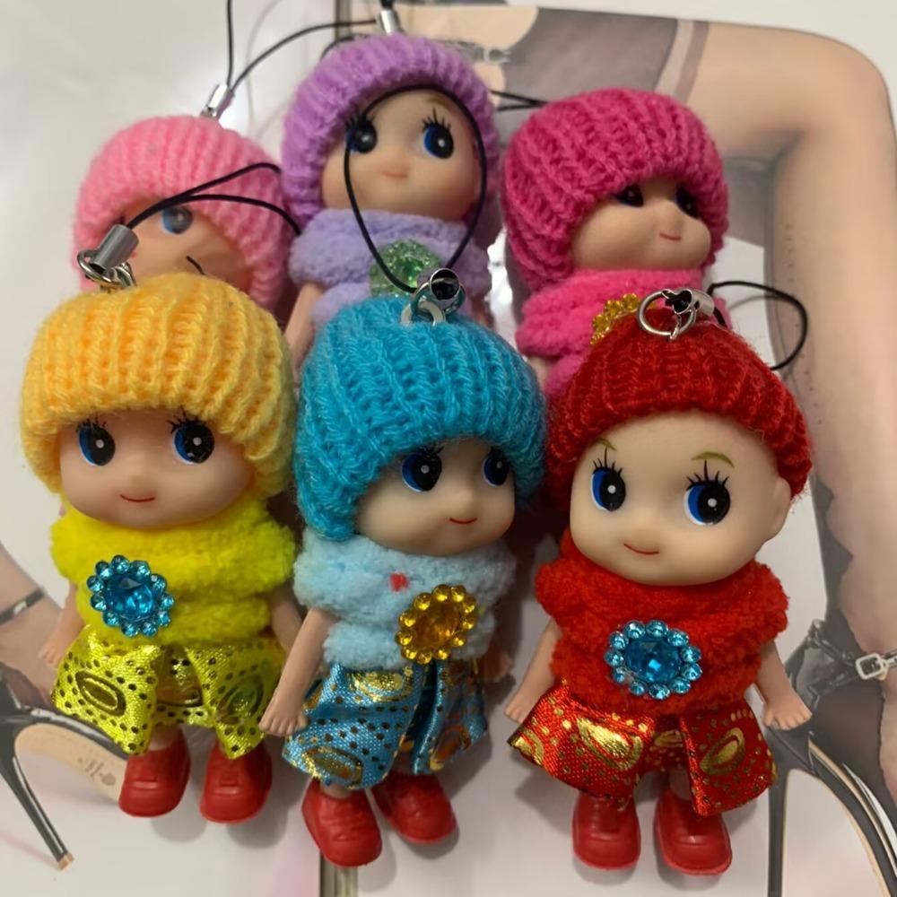 6Pcs/Lot 8cm Mini Ddung Gift Random Color and Style Creative Pendant Girl Toy Toy Cute  Accessories