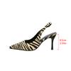 Bold and Stylish Pattern Women's High Heel Sandals Casual Slip-On with  Heels 2025 Spring Sexy Slingbacks Ladies Shoes