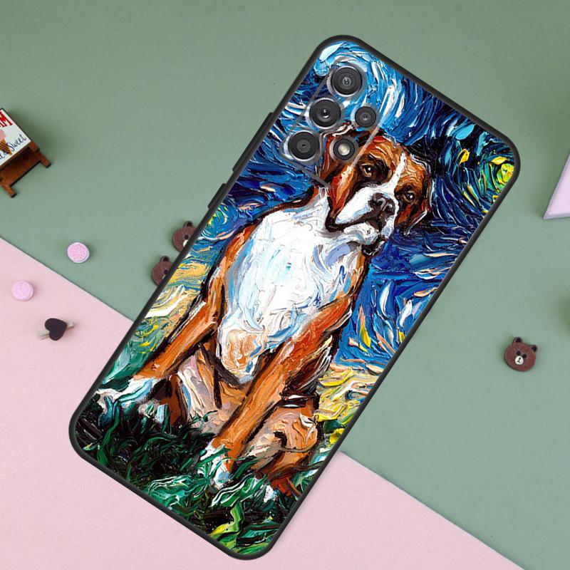 Boxer Dog Puppy For Samsung Galaxy A36 A56 A26 A16 A22 A32 A52 A54 A34 A55 A35 A15 A53 A33 A13 A05 A06 Case