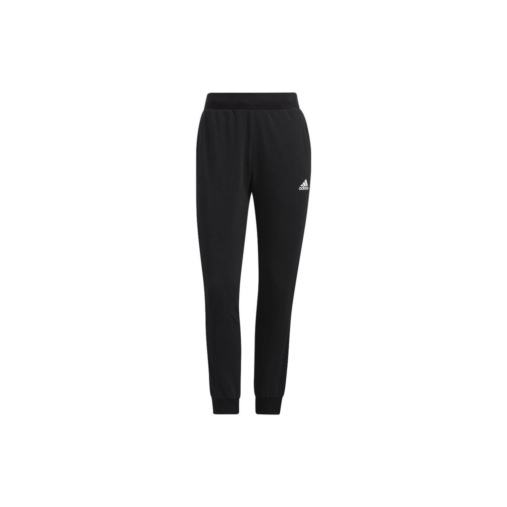 Adidas Knitted Sweatpants Women's Black Moderate Cuffed Pants HE9963
