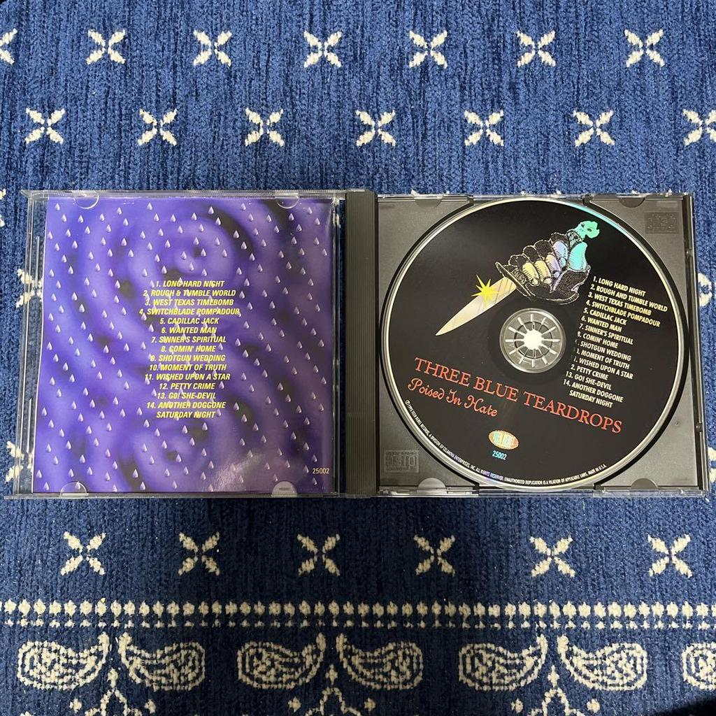 [USED] Three Blue Teardrops Rockabilly Psychobilly Neo-Roca