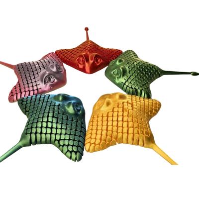 Printing 3D Toy Manta Ray Joint Movable Fiish Home Decoration Toy Refrigerator Magnetic Attraction For Kids Adults Children's Birthday Gift Holiday