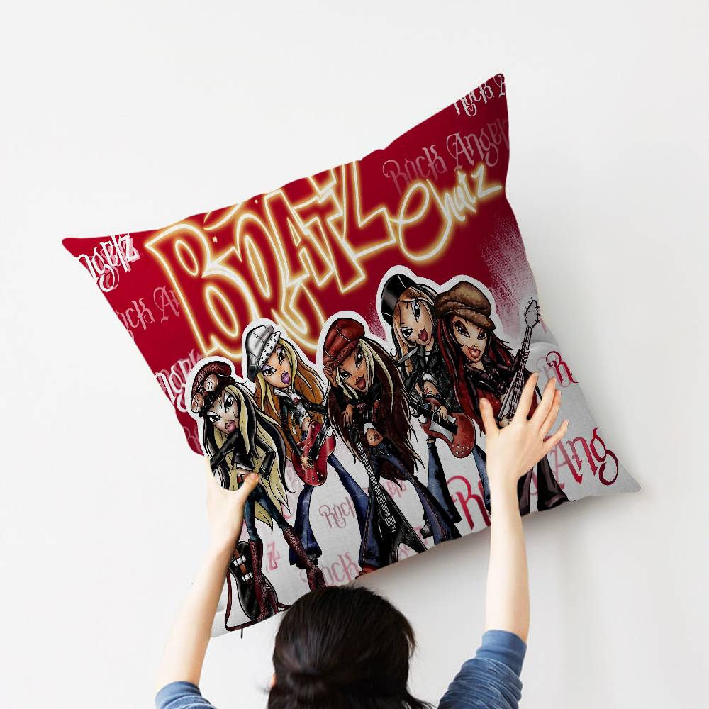 B-Bratzz Fashion M-Mask G-Girl Personalized Pillow Cover Kids Bedroom Wild Party Decor Pillowcase Kid Birthday Shower Gift