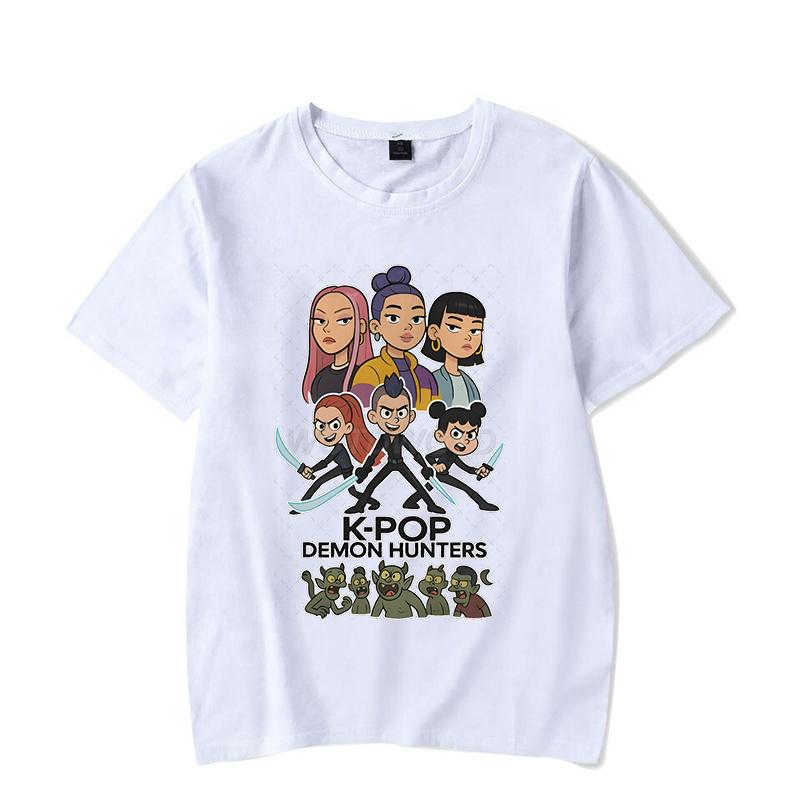 Rumi KPop Lovci démonů Anime Tričko Hip Hopová trička Dárek pro muže ženy Móda KPop Lovci démonů Korejská Ulzzang trička