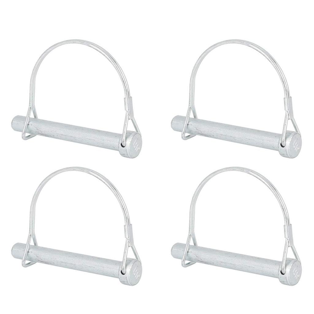 X AUTOHAUX Safety Coupler Pin Trailer Shaft Lock Pin Trailer Coupler Pin 80x10mm Arched D Shape Carbot 4 Pack