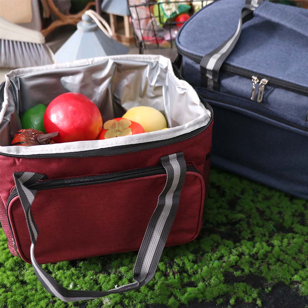 Handheld Thermal Lunch Bag 15L Cooler Lunch Box Portable Insulated Cooler Bag  Travel