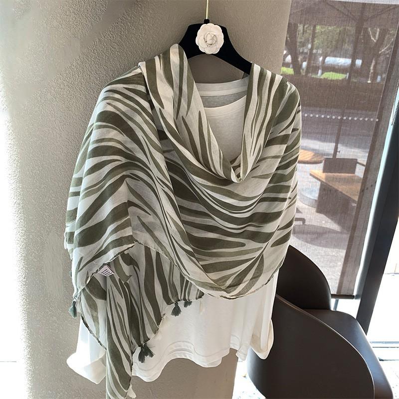 Womens Long Zebra Print Scarf Wrap Shawl Vintage Chic Style Lightweight Accessory