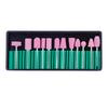 12-Piece Pink Nail Drill Bit Set for Manicure and Pedicure with Storage Case