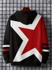 The New Men's Hoodie for the Autumn of 2026 Features a Street Casual and Fashionable 3D Star Print Pattern That Is Soft