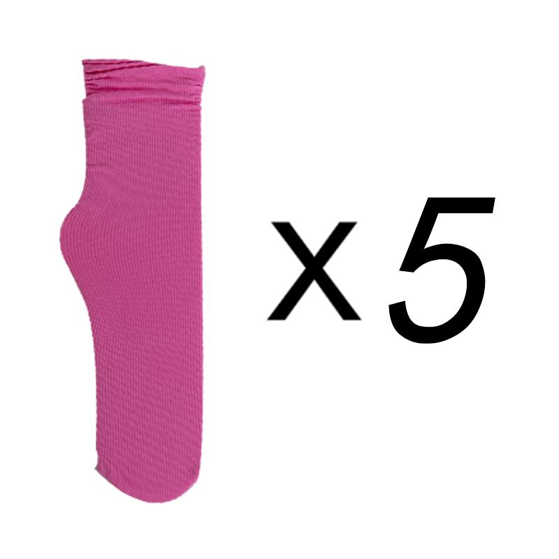 1/5 Pairs Ladies Ice Silk Socks Summer Ultra Thin Cool Socks Candy Sweet Breathable Socks Women's Socks