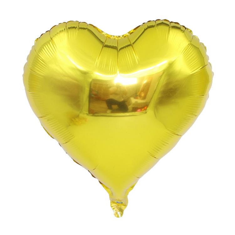 18-inch Heart-shaped Love Aluminum Film Balloons for Wedding and Party Decorations