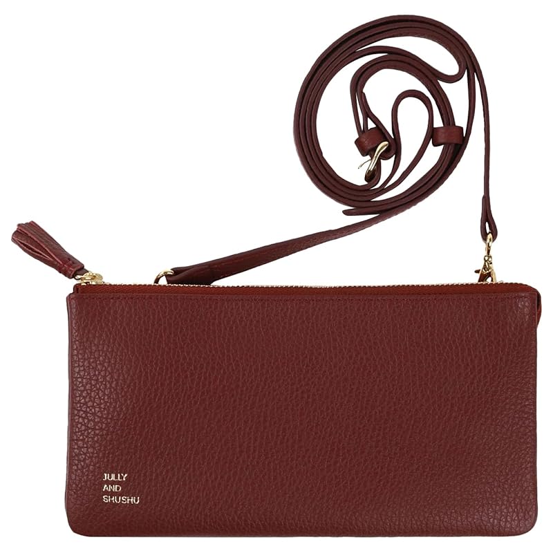 

[JULLY AND SHUSHU] wallet shoulder ladies genuine leather wallet pochette wallet bag present long wallet DR2-WS (burgundy)