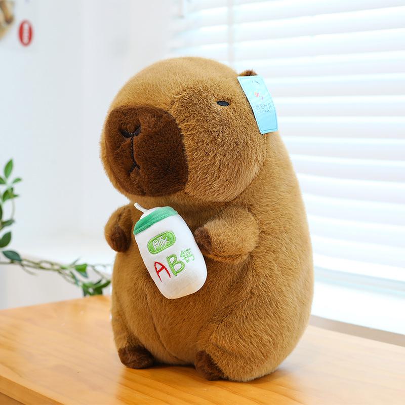 

Креативная бутылочка для кормления коровы и лошади, плюшевая игрушка-капибара, кукла-капибара, подушка для сна, дом 35cm