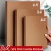 A4 Ultra-Thick Kraft Paper Notebook - Enlarged & Thickened B5 Grid Lined A5 Simple Exam Notebook