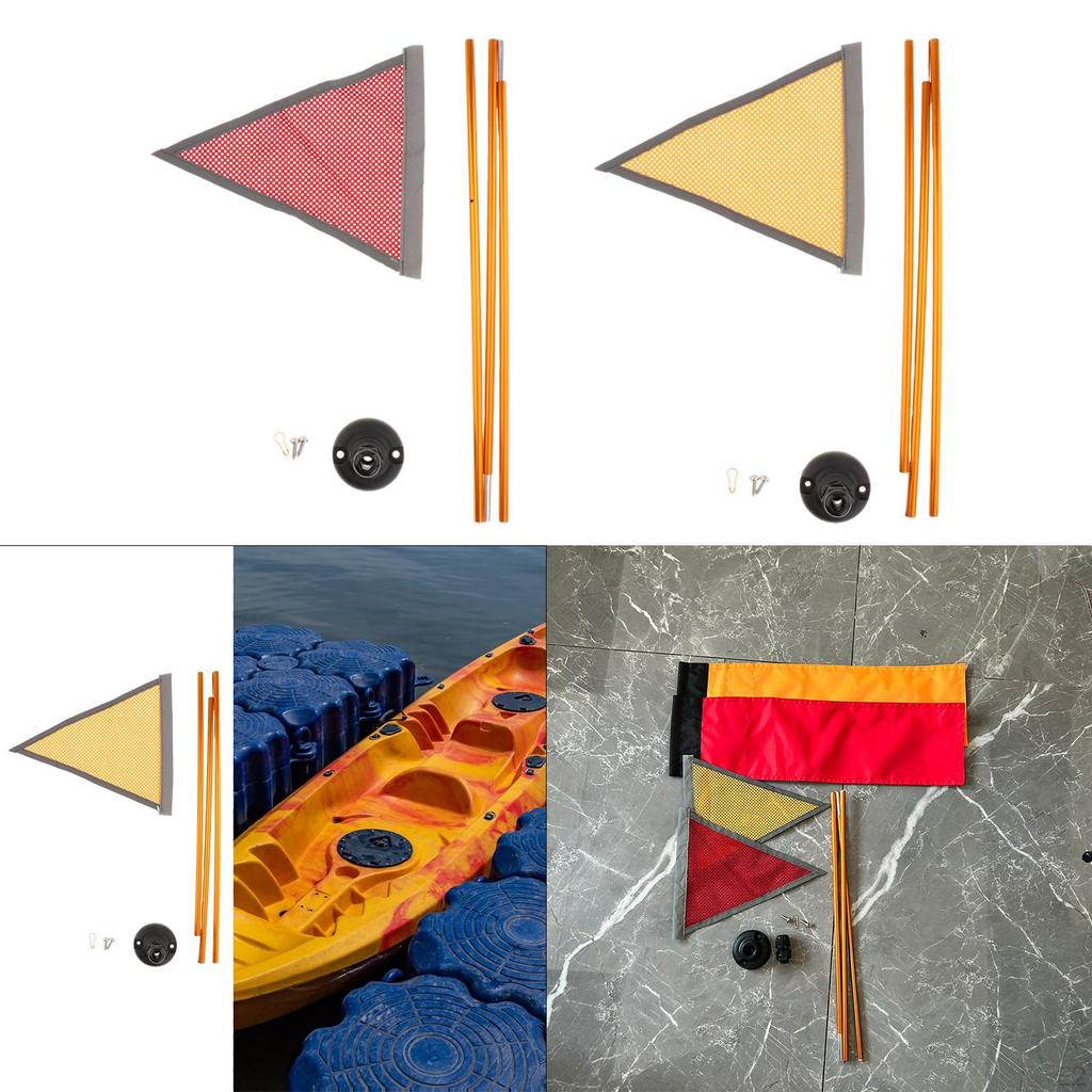 Kayak Flag Base Kit 4ft Aluminum Alloy Multifunctional with Stable Accessories for Yacht