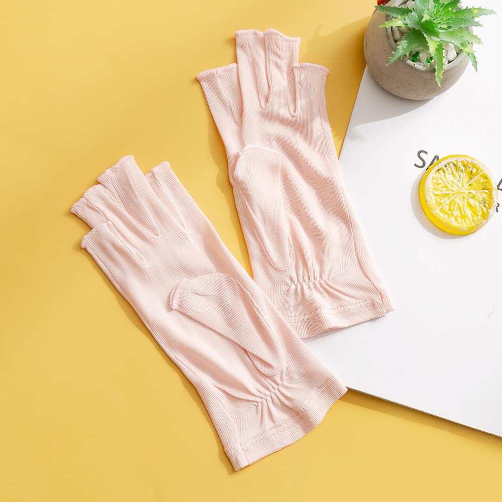 SCOLORKI Silk Gloves for UV Smartphone Sun Hand Sleeping Dryness Fingertip Protection 100% Women, Protection, Compatible, Protection, Care,