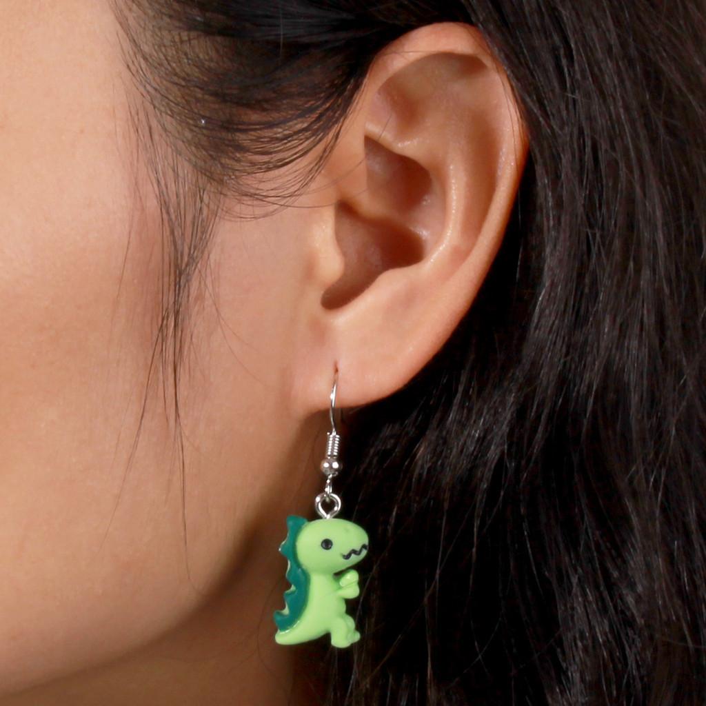 Shape Dinosaur Animal Earrings With Handcrafted Art For Women Jewelry Casual