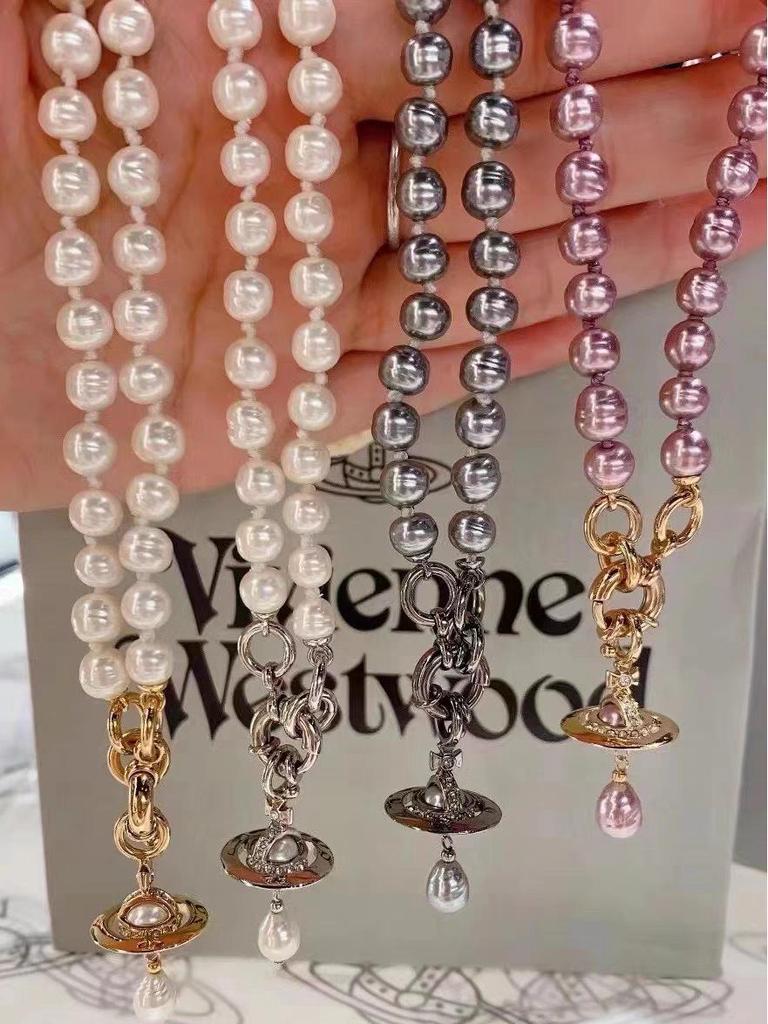 Empress Dowager Baroque Pearl Teardrop Necklace