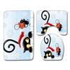 Christmas Bathroom Floor Mat Toilet Three-Piece Set