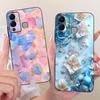 For Infinix Hot 12 Play Case Cover Cute Cat Luxury Fashion Funny Painted Phone Casing For Infinix X6816 X6816C