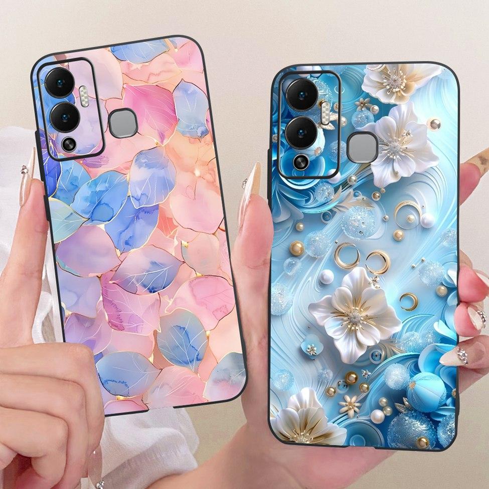 For Infinix Hot 12 Play Case Cover Cute Cat Luxury Fashion Funny Painted Phone Casing For Infinix X6816 X6816C