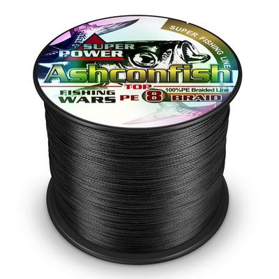 Ashconfish PE Line 8 Strand Fishing Line 1000m Super Strong High Sensitivity Abrasion Resistant Low Stretch Fishing Line Fishing Line Black