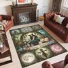 Witchcraft Theme Crystal Velvet Rug Personalized Custom Name Text Soft Floor Mat Home Decor