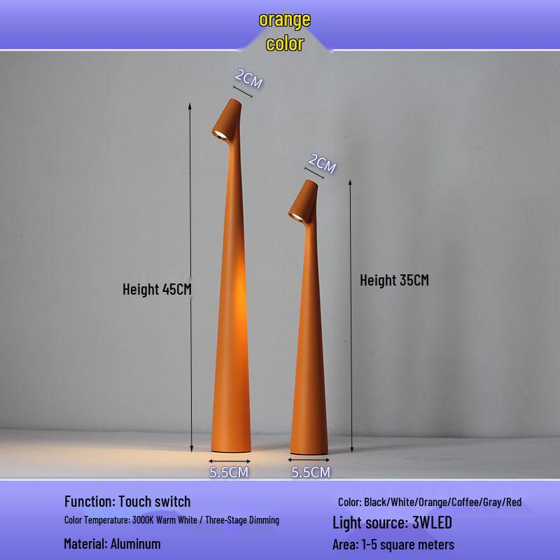 Designer Style Tall Desk Lamp: Modern Minimalist Ambient Light for Bedside or Reading