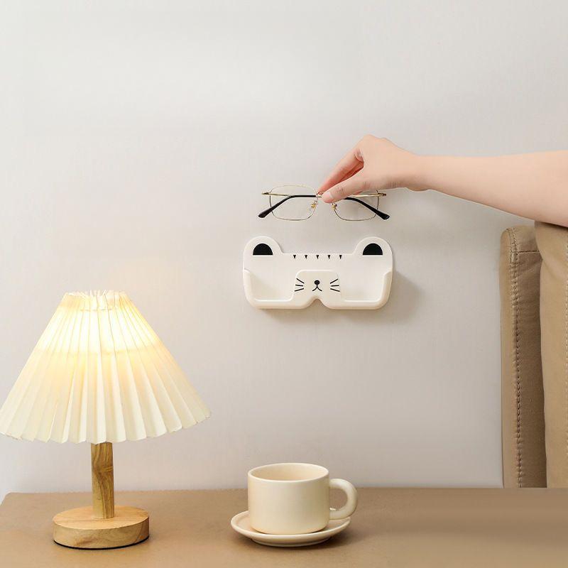 2 Pcs Wall-Mounted Cat-Shaped Glasses Organizer - Adorable Display Rack for Sunglasses, Eyewear Frames In Bedroom Bathroom