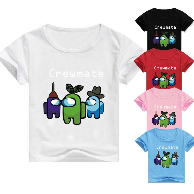 T-shirt Jeu Imposteur Crewmate Garçons Filles Col Rond T-shirt Enfants