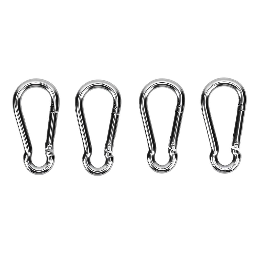 Kleiner Kletterhaken Erosionsbeständig Vielseitig Edelstahl Federkarabiner Clips Zum Angeln Camping 4 Stück