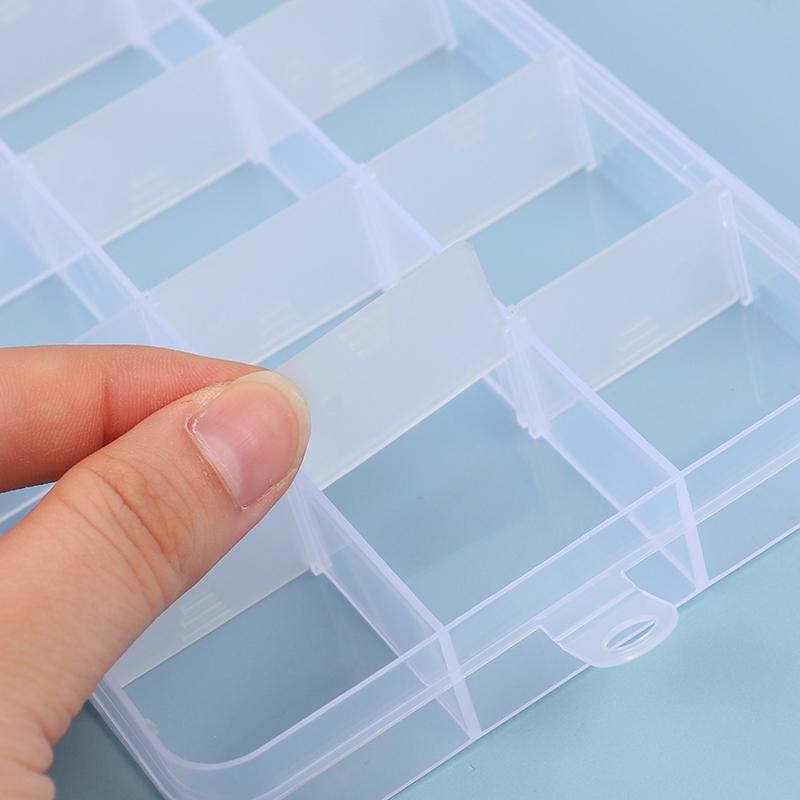 Plastic Box Container Screw Holder Case Practical Compartment Jewelry Organizer