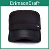 Stylish Black Winter Flat Cap For Men With Warm Thick Insulation For Elderly Comfort