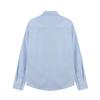 AMI Classico Primavera e Autunno Camicia Casual in Cotone Tinta Unita a Maniche Lunghe con Ricamo Cuore Rosso sul Petto