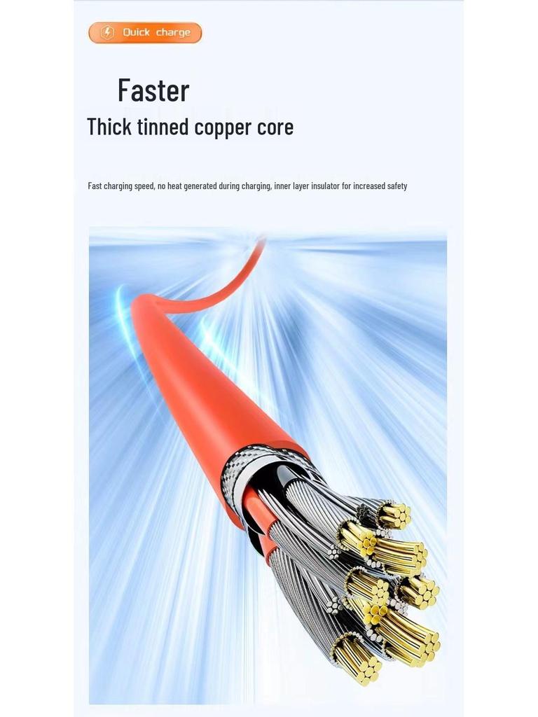 180° Rotating Zinc Alloy 3-in-1 Fast Charging Data Cable