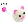 Cat Toy Plush Mouse Ball, Soft Fluffy Ball with Bell, Kitten Colorful Teething for Indoor Cats Boredom Relief Interactive Play