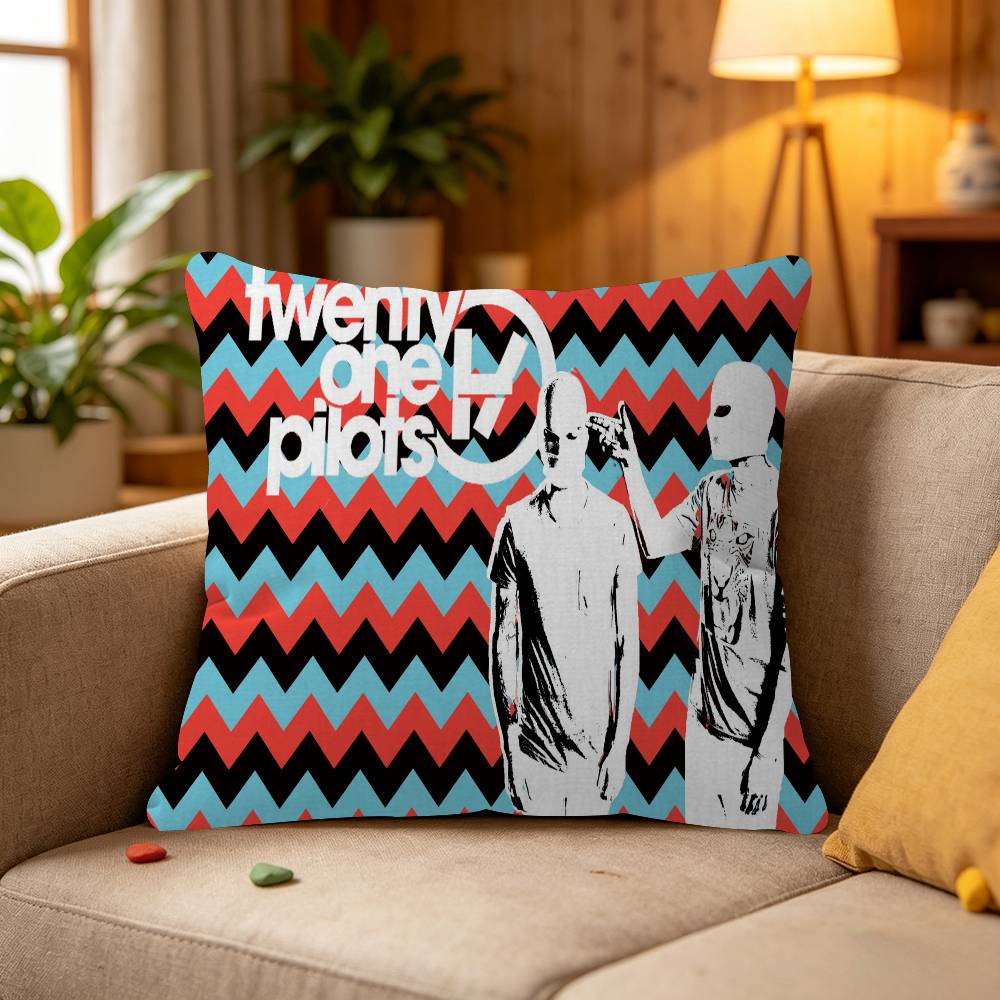 T-Twenty One Pilots Pillow Gift Home Office Decoration Bedroom Sofa Car Cushion Cover case 45x45