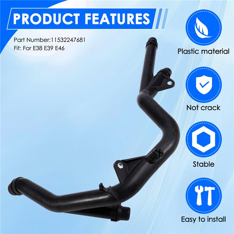 A03Z-11532247681 For BMW E38 E39 E46 Estate Saloon Cooling Water Hose Return Pipe Radiator Hose
