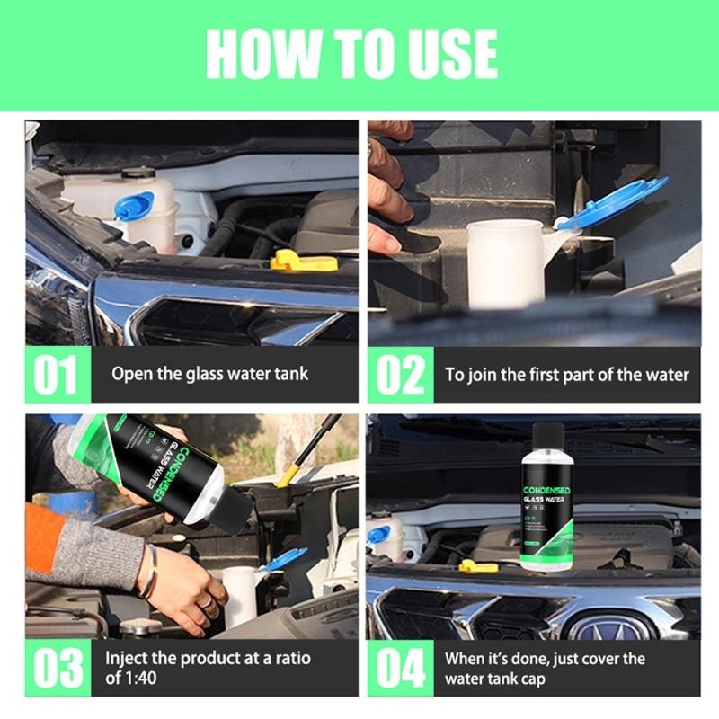 Heavy Duty Concentrated Windshield Cleaner 1:40 Formula For Stubborn Stain Removal And Clear Visibility In Night Driving