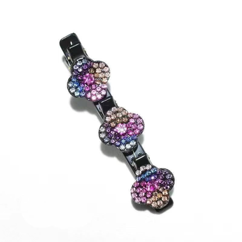 Trendy European & American Braided Hairpin Set: Floral and Bangs Clips